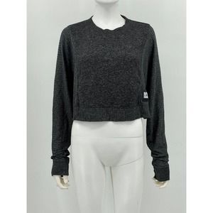 Adidas Ivy Park Top Knit Long Sleeves Charcoal Gray Women Sz M NEW NWOT N138